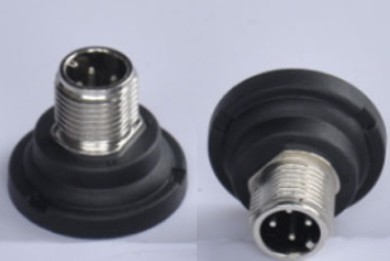 Sensor housings with insert-molded metal threads