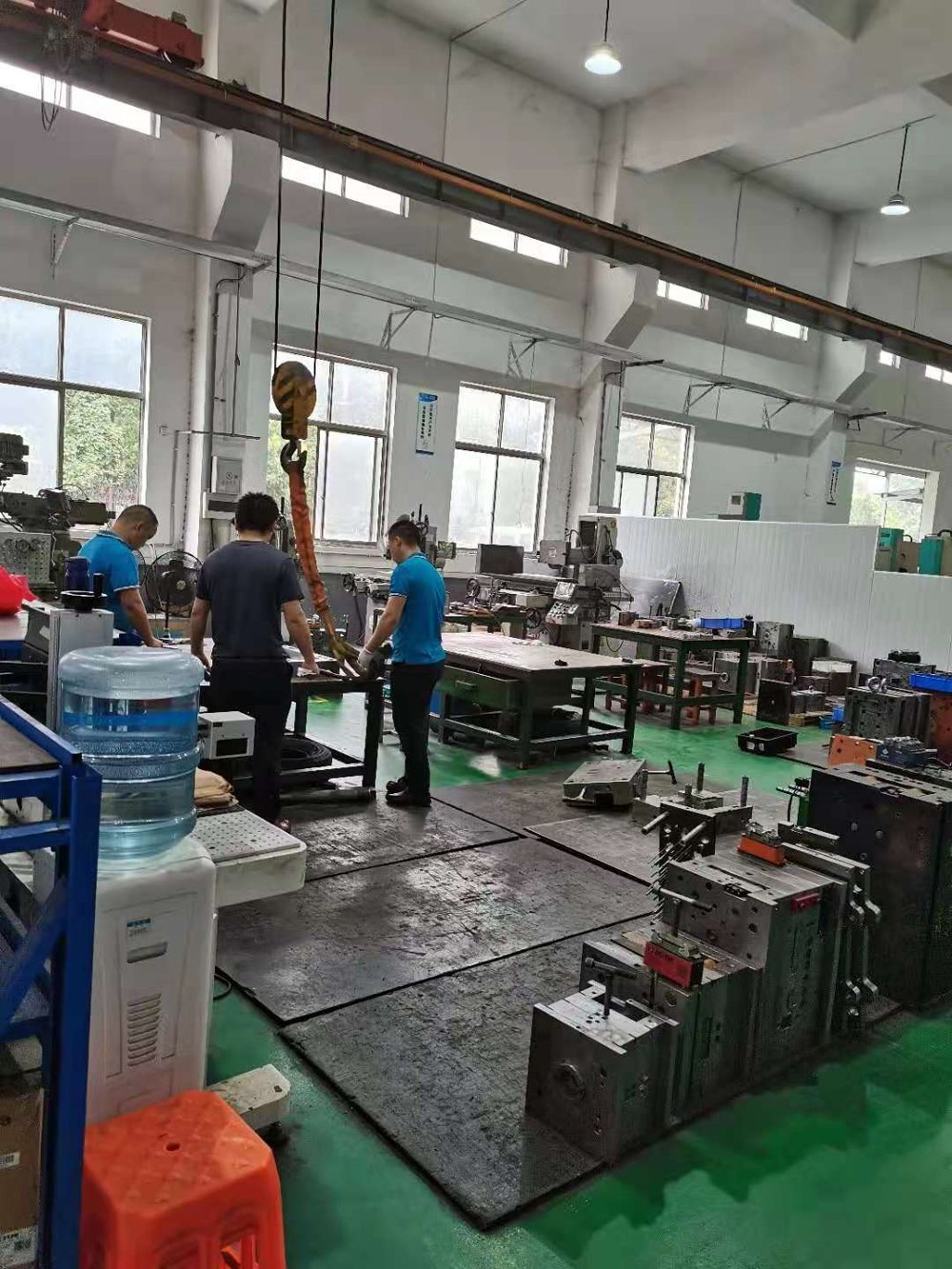 The toolroom with grinders and milling machines